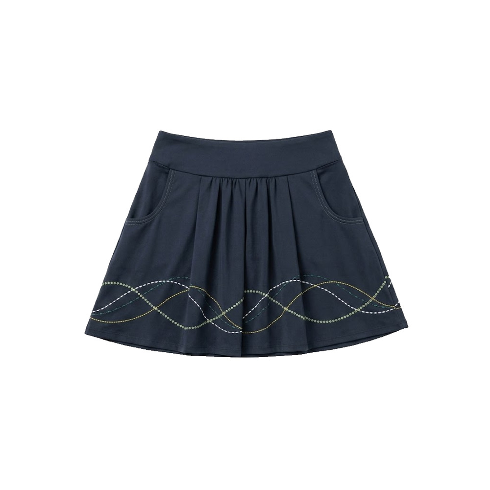 Title Nine Skirt Womens Small Blue Knit Cotton Tennis Golf Travel Athleisure